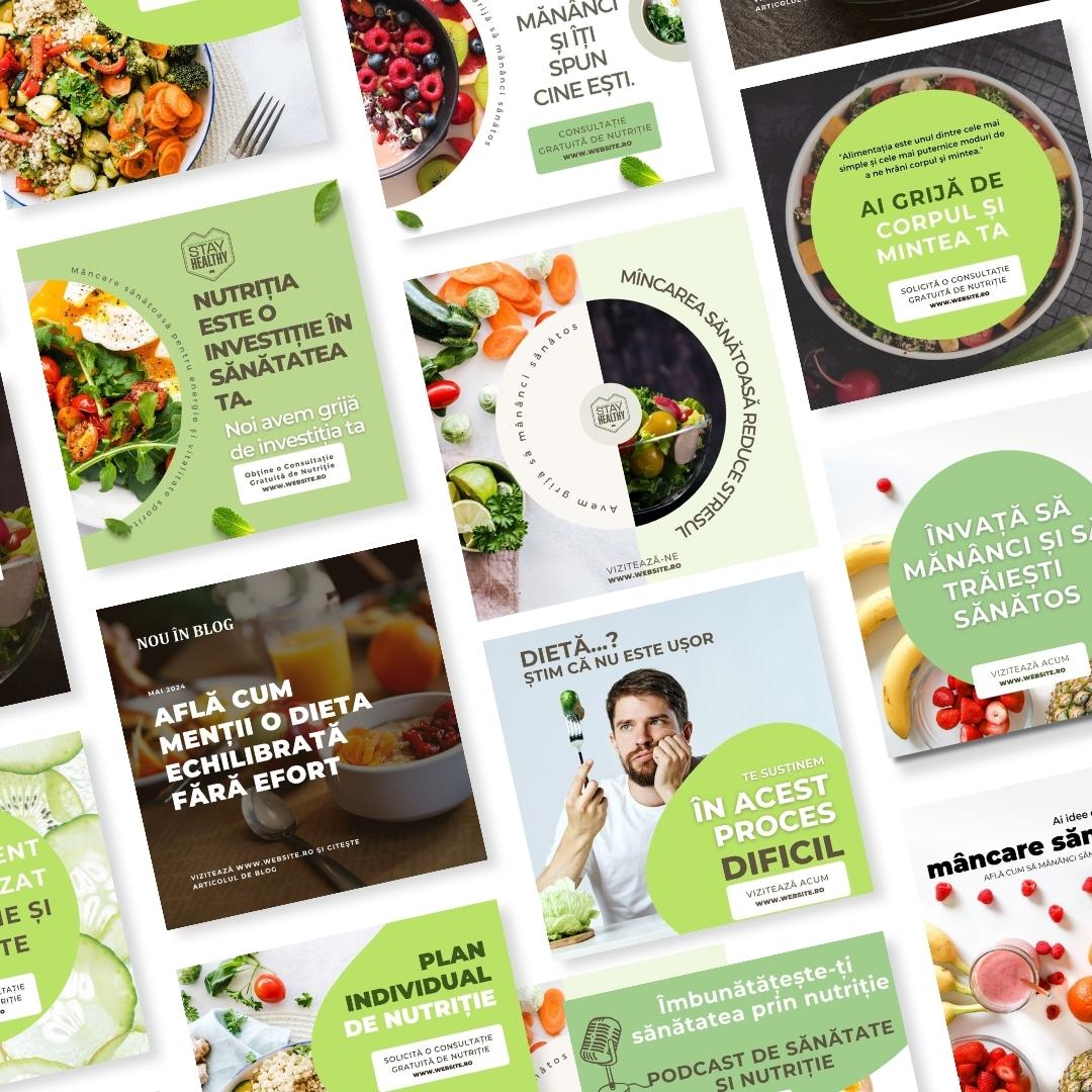 kit marketing media promovare bannere nutritie dieta